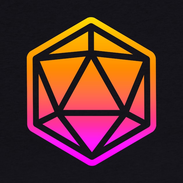 80s Retro D20 Sunset by SimonBreeze